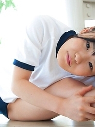 Japanese school girl Yayoi fun stretching in the nude!